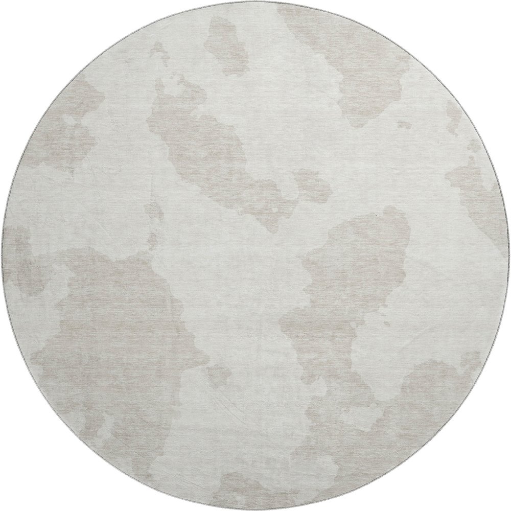 Premium Machine Washable Mayfield AMF975 Ivory 8' x 8' Round Rug. Picture 1