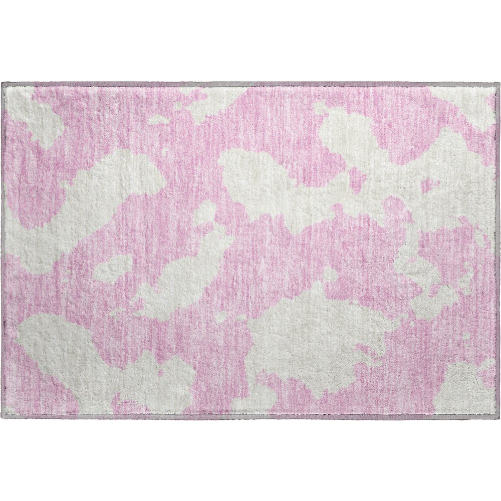 Premium Machine Washable Mayfield AMF975 Pink 1'8" x 2'6" Rug. Picture 1