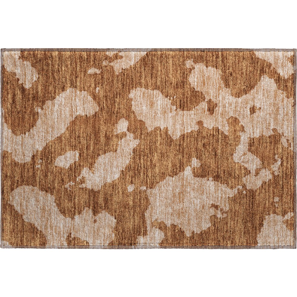 Premium Machine Washable Mayfield AMF975 Terracotta 1'8" x 2'6" Rug. Picture 1