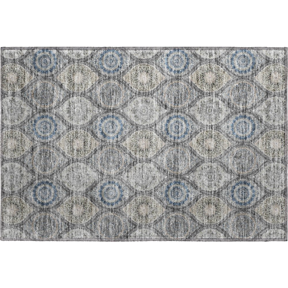 Premium Machine Washable Mayfield AMF976 Gray 1'8" x 2'6" Rug. Picture 1