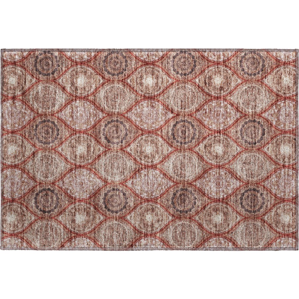 Premium Machine Washable Mayfield AMF976 Paprika 1'8" x 2'6" Rug. Picture 1