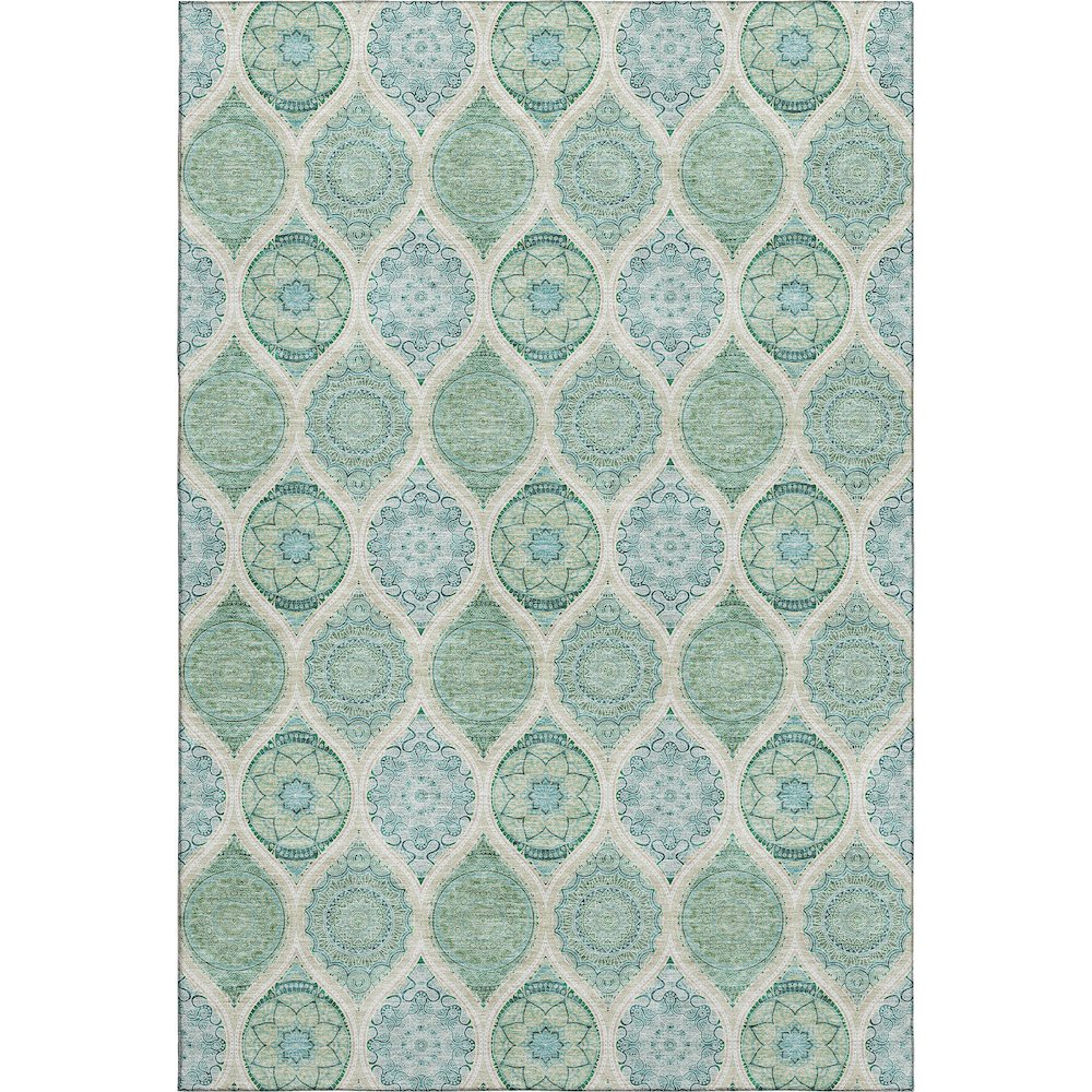 Premium Machine Washable Mayfield AMF976 Sage 2'6" x 3'10" Rug. Picture 1