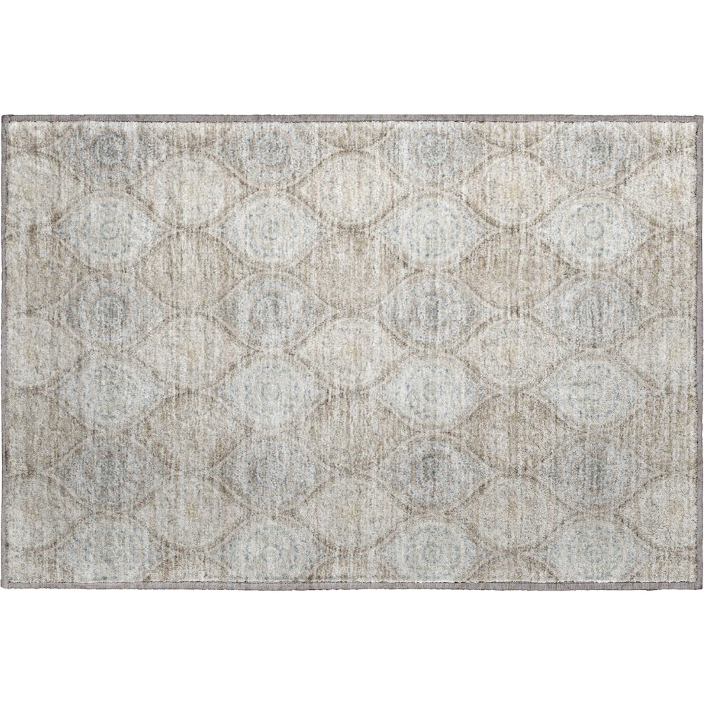 Premium Machine Washable Mayfield AMF976 Taupe 1'8" x 2'6" Rug. Picture 1
