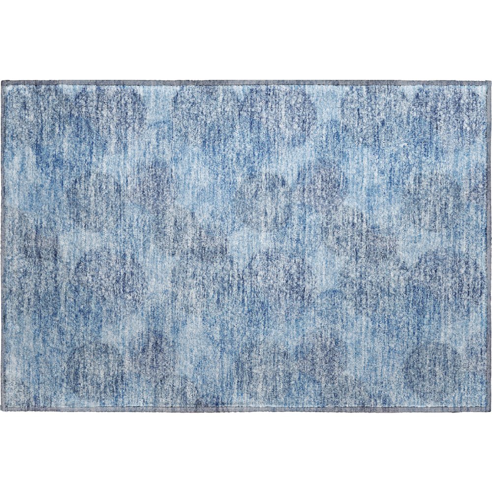 Premium Machine Washable Mayfield AMF977 Denim 1'8" x 2'6" Rug. Picture 1