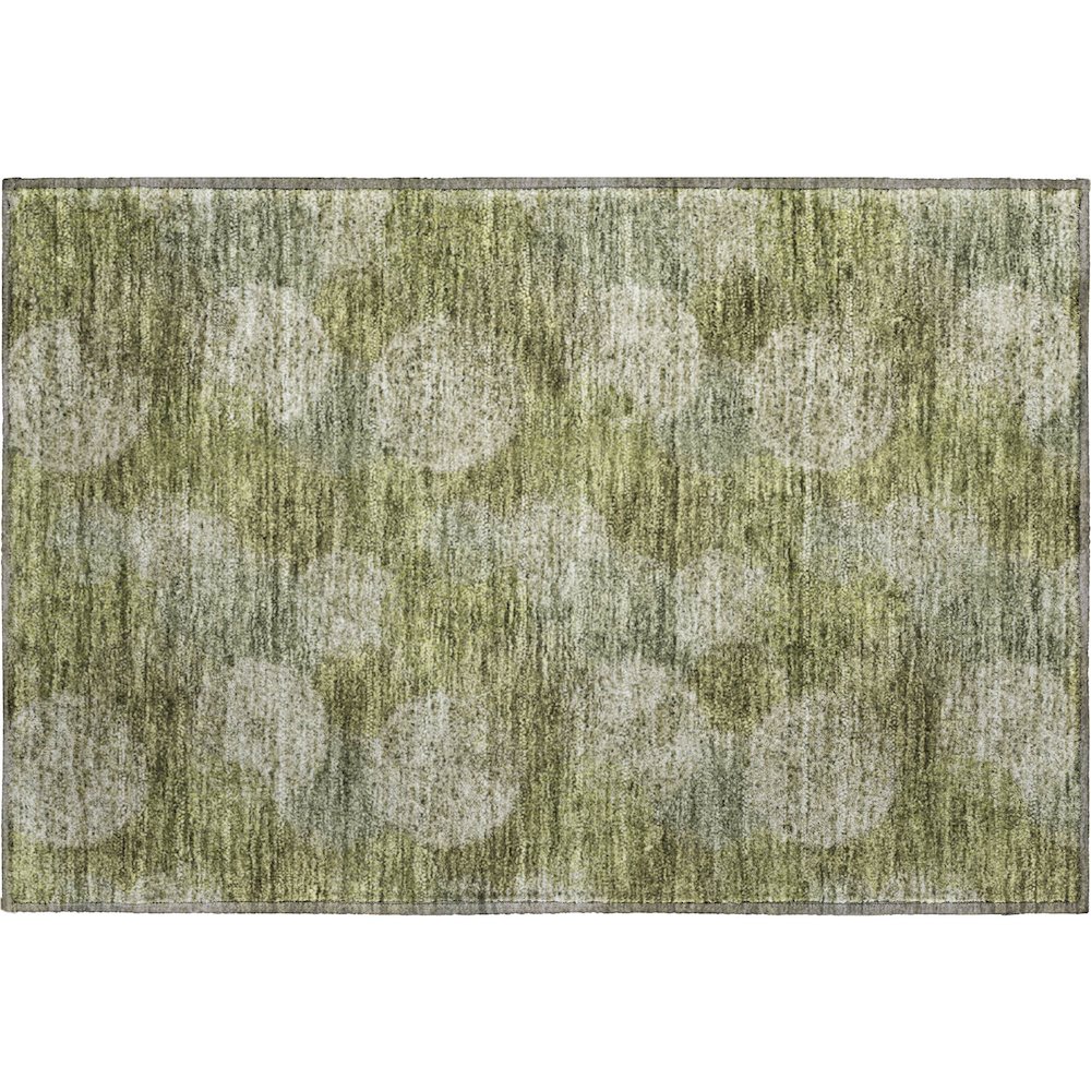 Premium Machine Washable Mayfield AMF977 Green 1'8" x 2'6" Rug. Picture 1