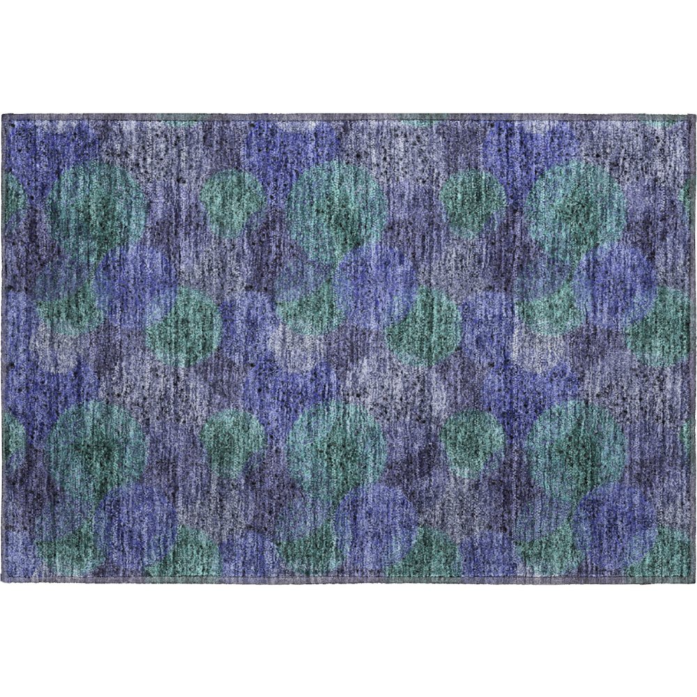 Premium Machine Washable Mayfield AMF977 Purple 1'8" x 2'6" Rug. Picture 1
