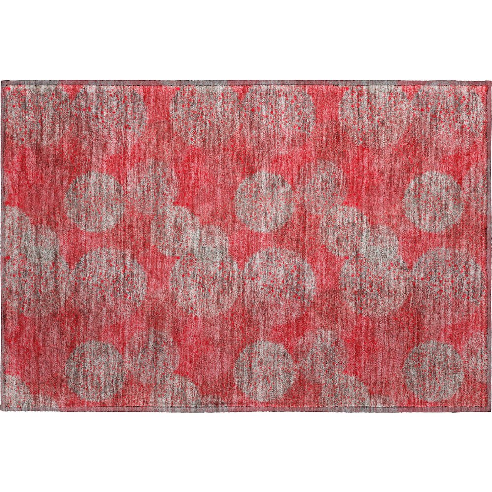 Premium Machine Washable Mayfield AMF977 Red 1'8" x 2'6" Rug. Picture 1