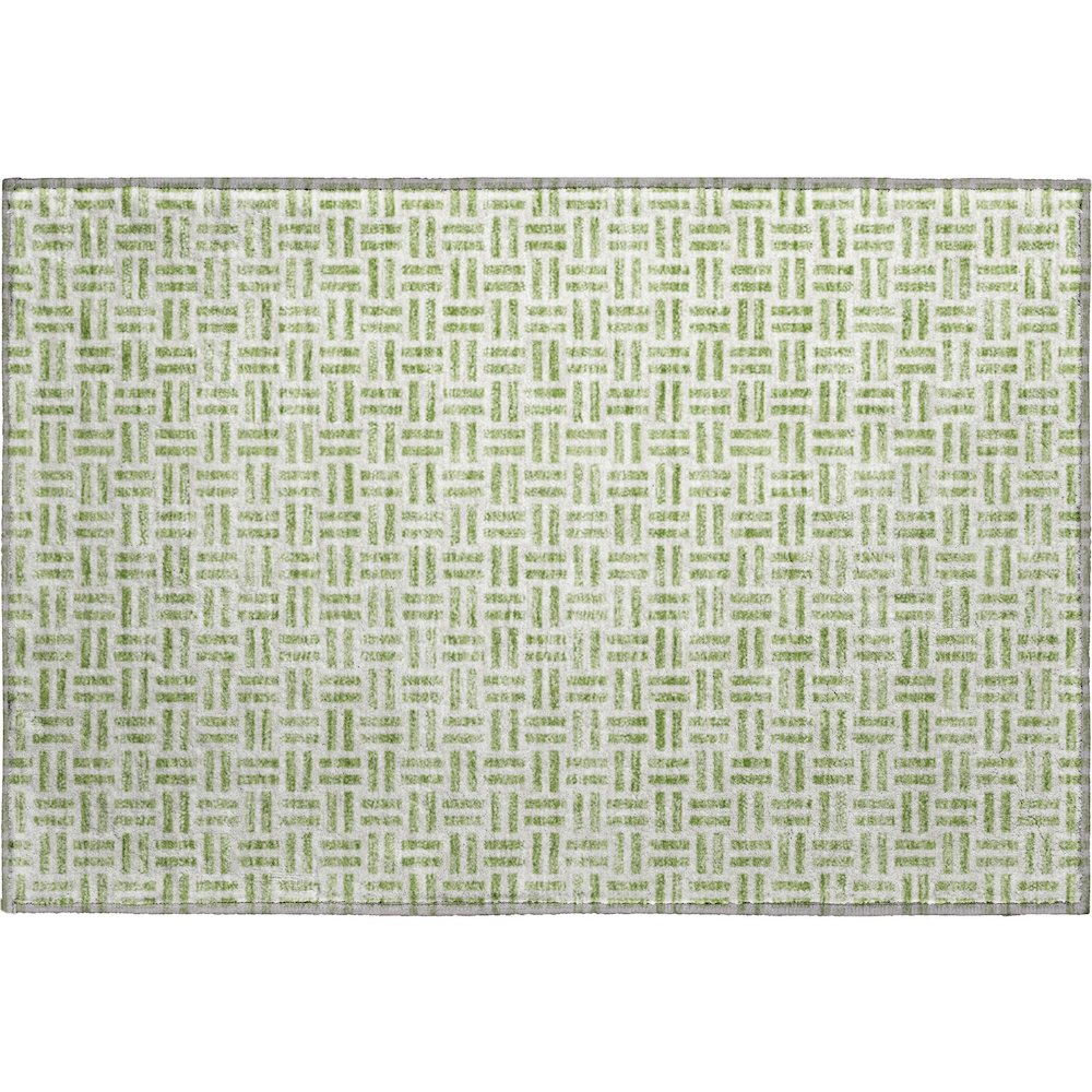 Premium Machine Washable Mayfield AMF978 Aloe 1'8" x 2'6" Rug. Picture 1