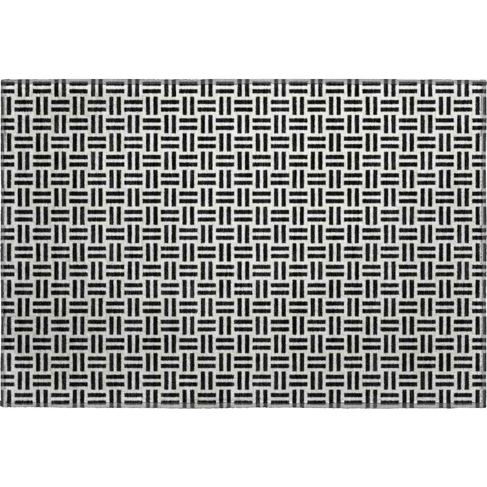 Premium Machine Washable Mayfield AMF978 Black 1'8" x 2'6" Rug. Picture 1
