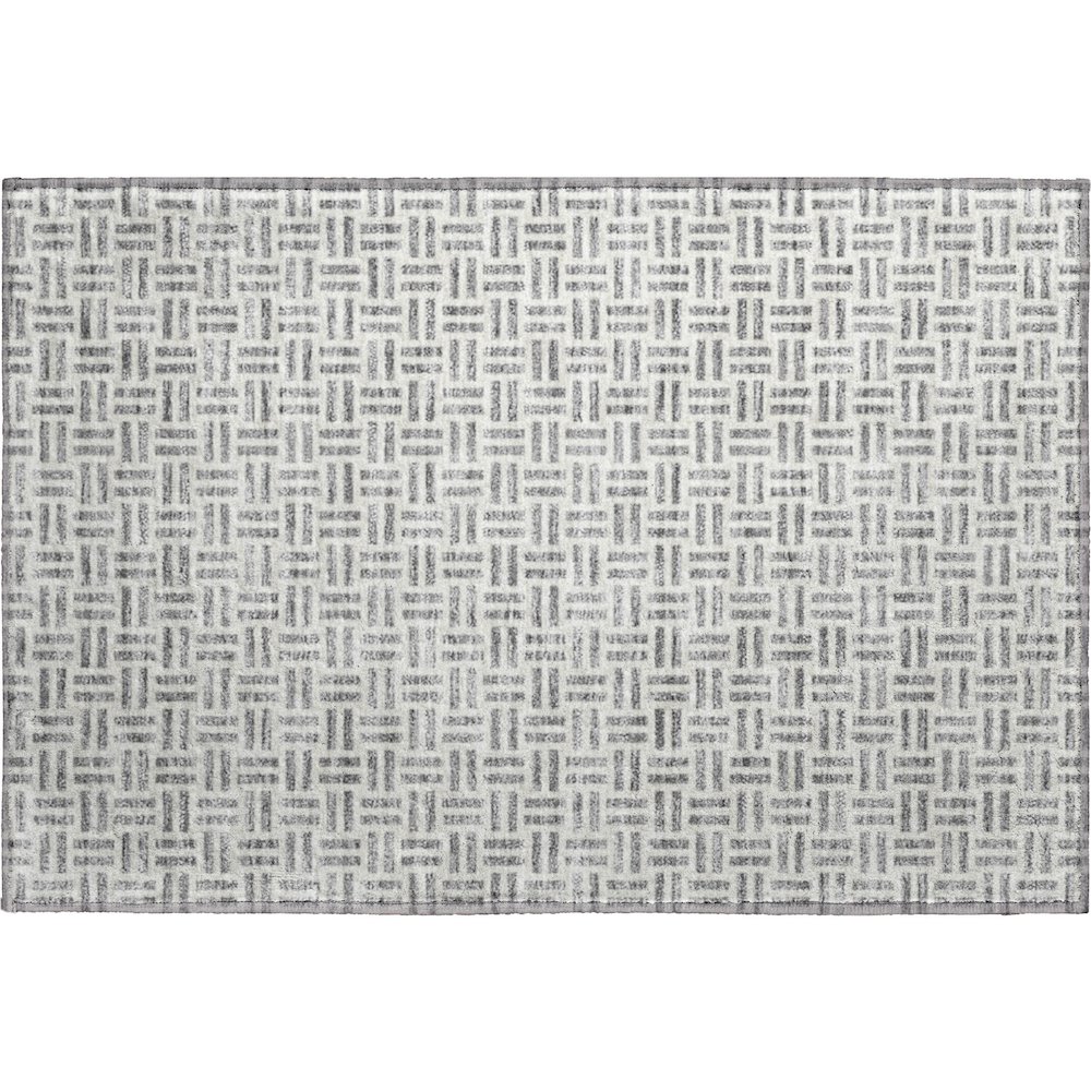 Premium Machine Washable Mayfield AMF978 Gray 1'8" x 2'6" Rug. Picture 1