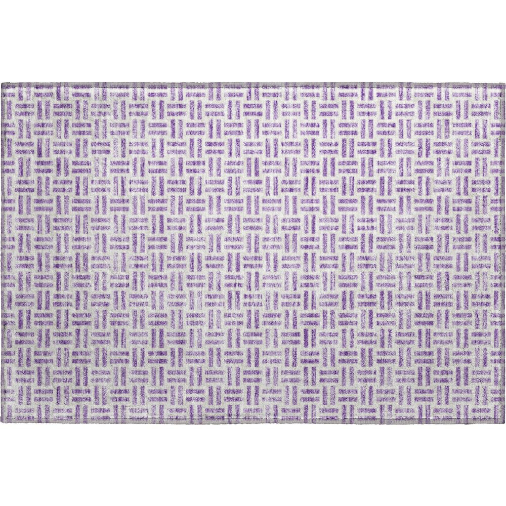 Premium Machine Washable Mayfield AMF978 Lavender 1'8" x 2'6" Rug. Picture 1
