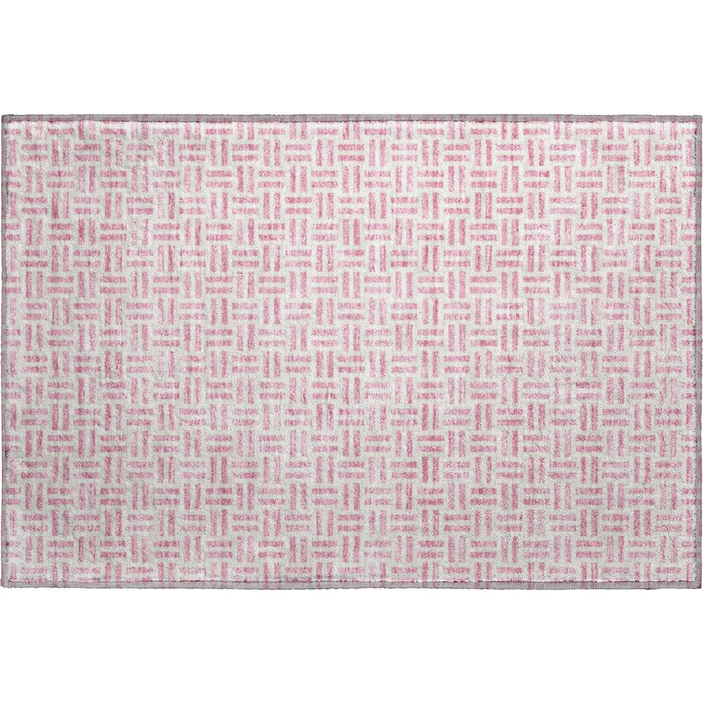 Premium Machine Washable Mayfield AMF978 Pink 1'8" x 2'6" Rug. Picture 1
