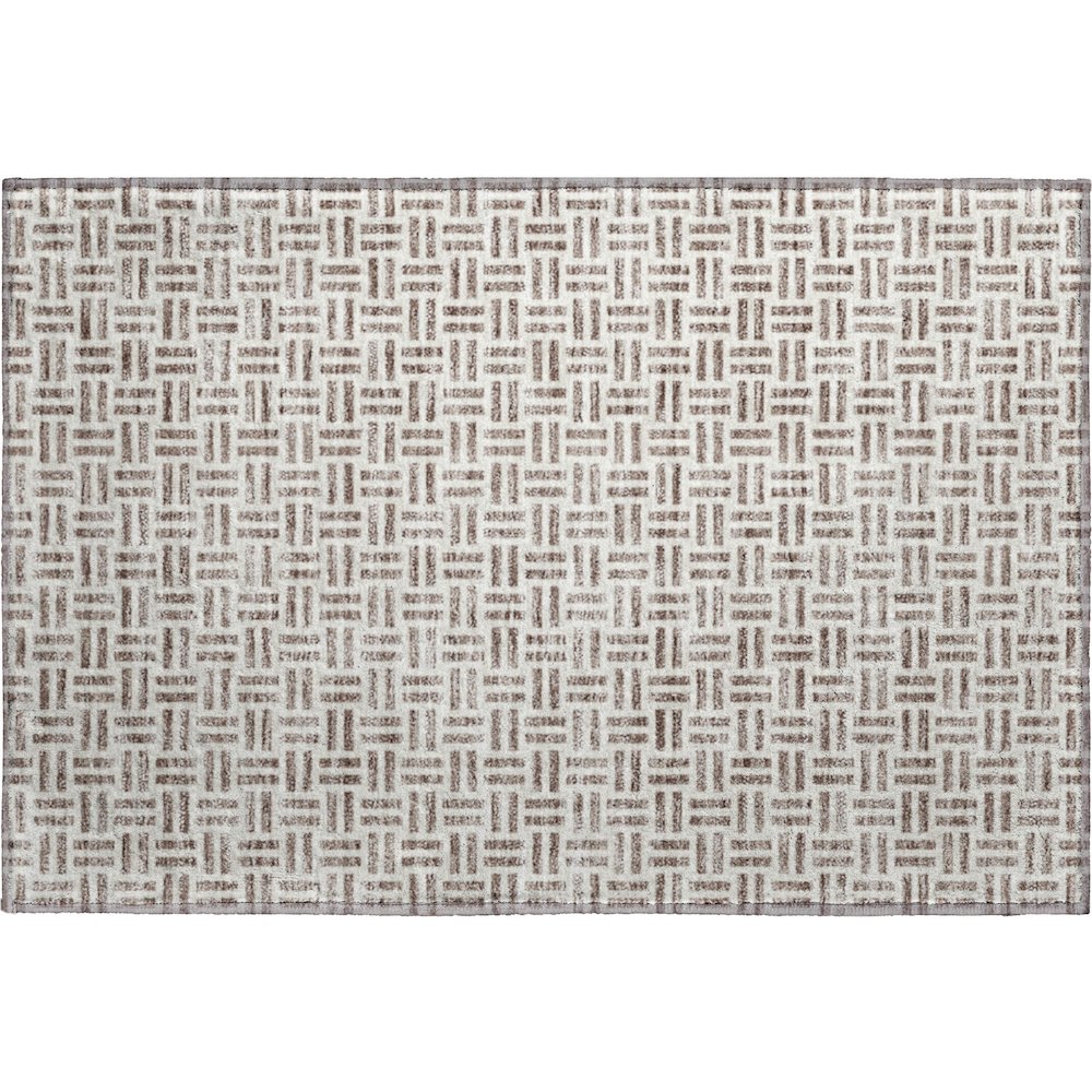 Premium Machine Washable Mayfield AMF978 Taupe 1'8" x 2'6" Rug. Picture 1