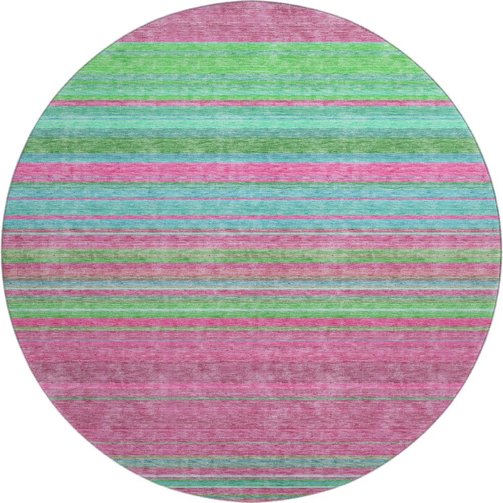 Premium Machine Washable Mayfield AMF979 Blush 8' x 8' Round Rug. Picture 1