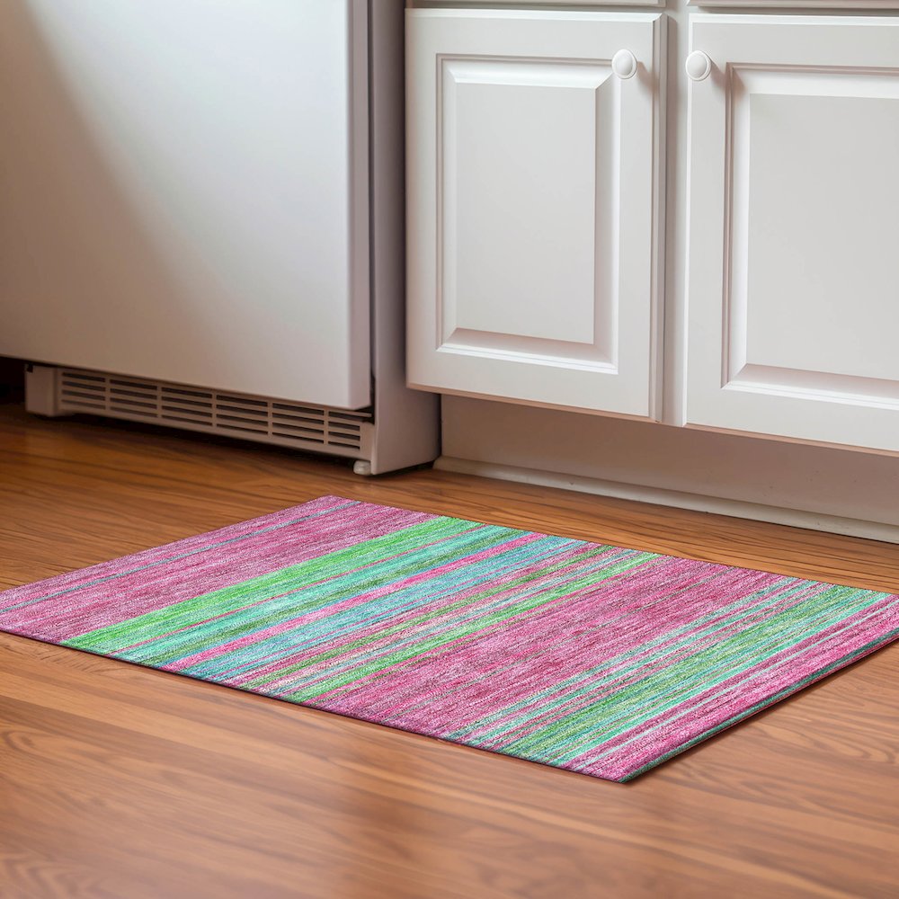 Premium Machine Washable Mayfield AMF979 Blush 1'8" x 2'6" Rug. Picture 5