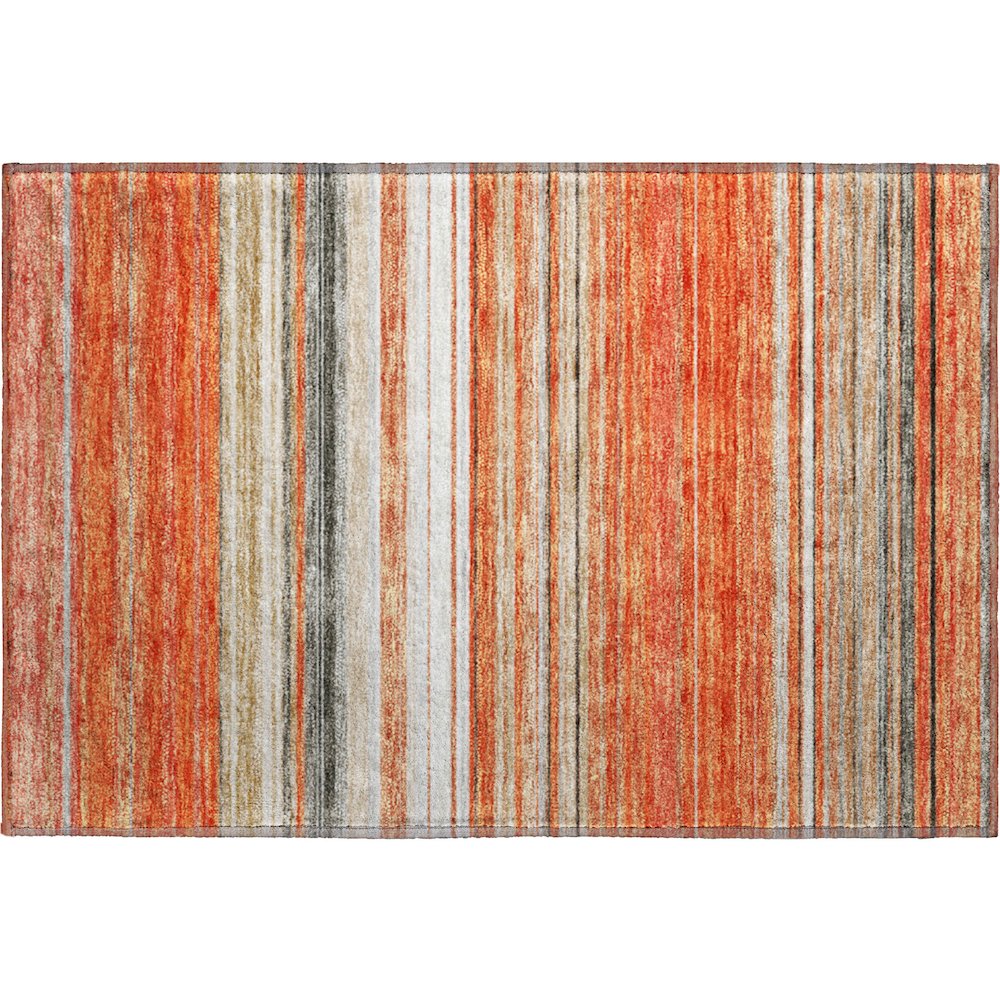 Premium Machine Washable Mayfield AMF979 Coral 1'8" x 2'6" Rug. Picture 1
