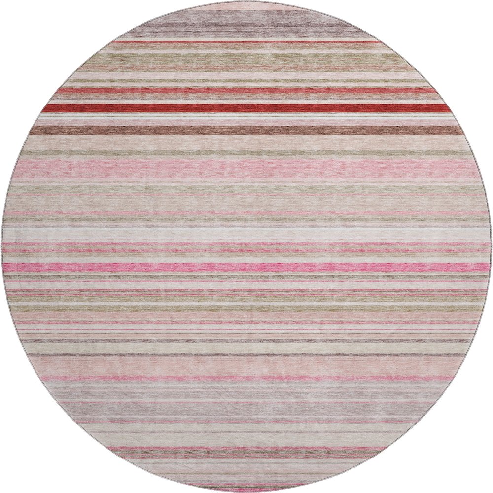 Premium Machine Washable Mayfield AMF979 Pink 8' x 8' Round Rug. Picture 1