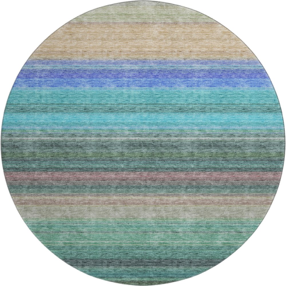 Premium Machine Washable Mayfield AMF979 Sage 8' x 8' Round Rug. Picture 1