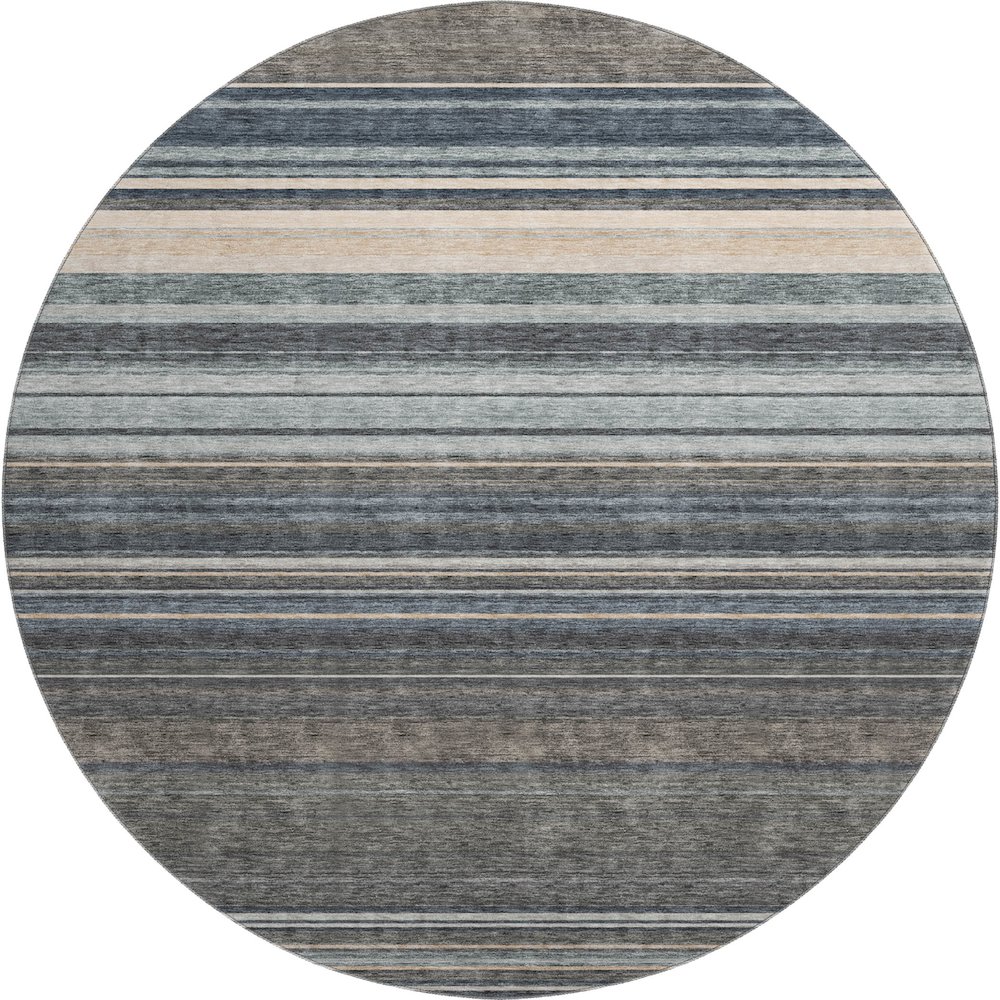 Premium Machine Washable Mayfield AMF979 Taupe 8' x 8' Round Rug. Picture 1