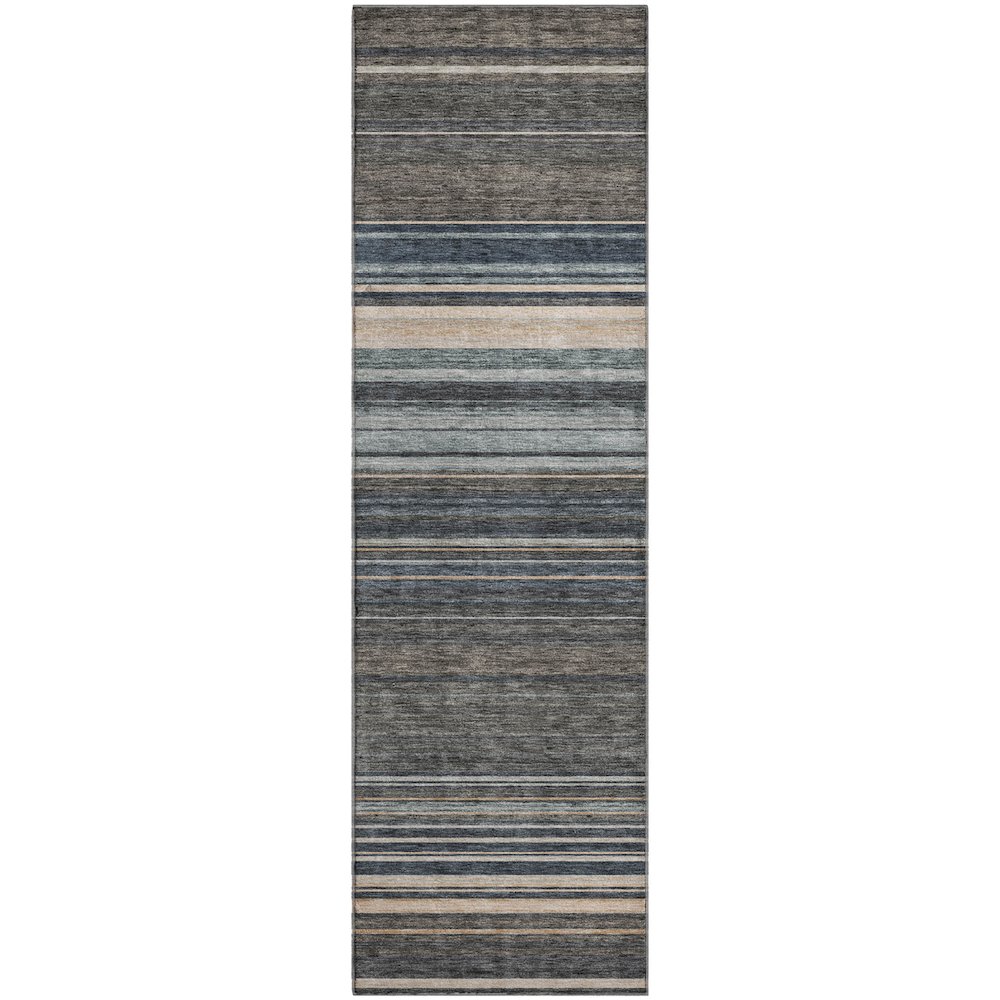 Premium Machine Washable Mayfield AMF979 Taupe 2'3" x 7'6" Runner Rug. Picture 1