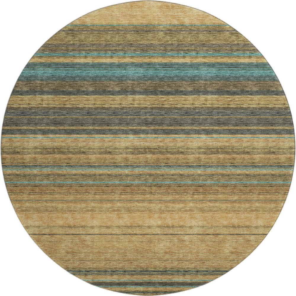 Premium Machine Washable Mayfield AMF979 Wheat 8' x 8' Round Rug. Picture 1
