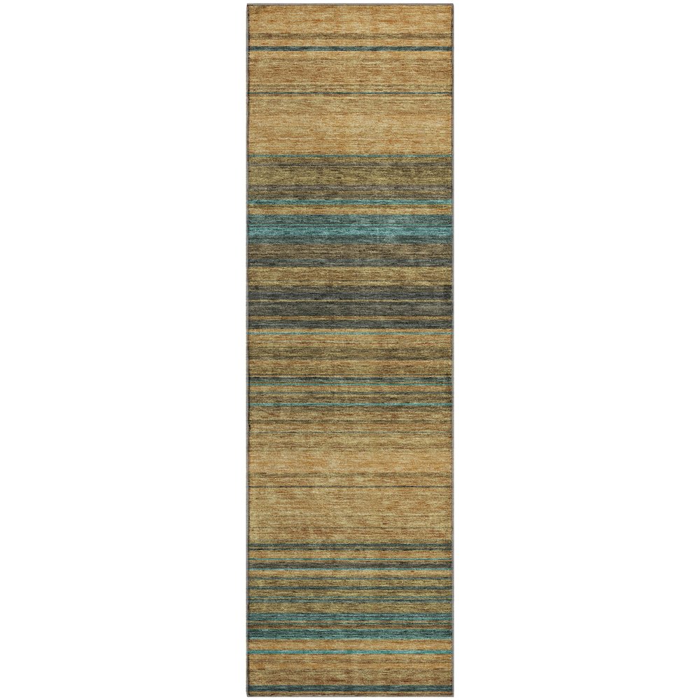 Premium Machine Washable Mayfield AMF979 Wheat 2'3" x 7'6" Runner Rug. Picture 1