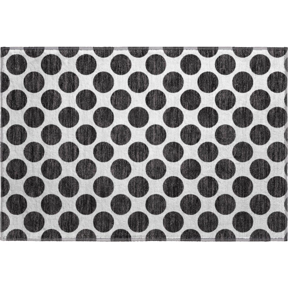 Premium Machine Washable Mayfield AMF980 Black 1'8" x 2'6" Rug. Picture 1