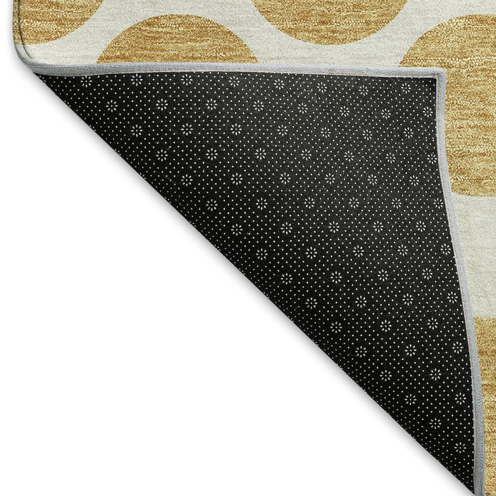 Premium Machine Washable Mayfield AMF980 Gold 1'8" x 2'6" Rug. Picture 2