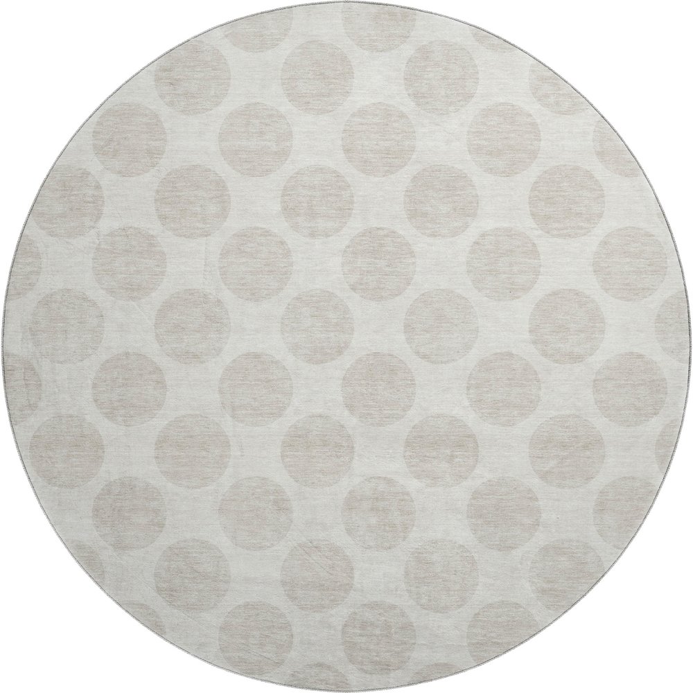 Premium Machine Washable Mayfield AMF980 Ivory 8' x 8' Round Rug. Picture 1