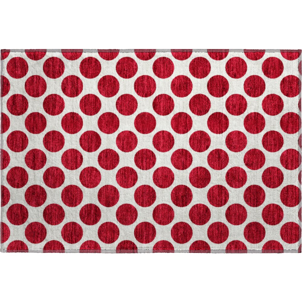 Premium Machine Washable Mayfield AMF980 Red 1'8" x 2'6" Rug. Picture 1