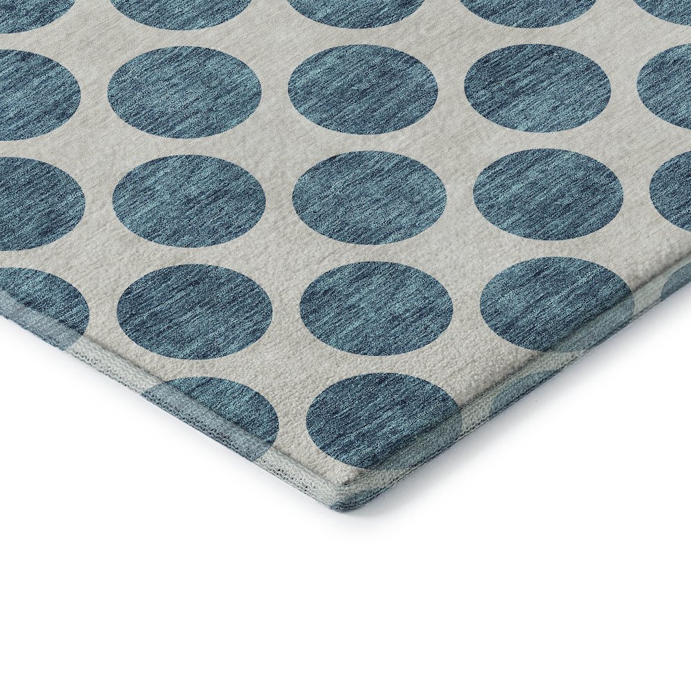 Premium Machine Washable Mayfield AMF980 Teal 1'8" x 2'6" Rug. Picture 3