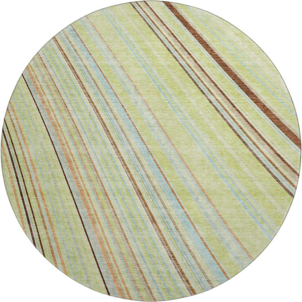 Premium Machine Washable Mayfield AMF981 Aloe 8' x 8' Round Rug. Picture 1