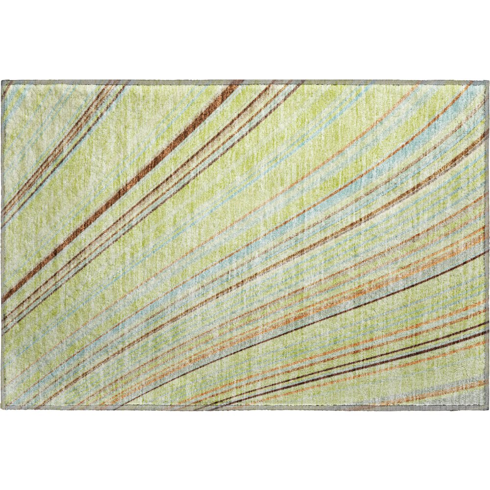 Premium Machine Washable Mayfield AMF981 Aloe 1'8" x 2'6" Rug. Picture 1