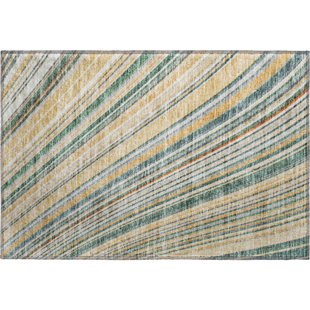 Premium Machine Washable Mayfield AMF981 Beige 1'8" x 2'6" Rug. Picture 1