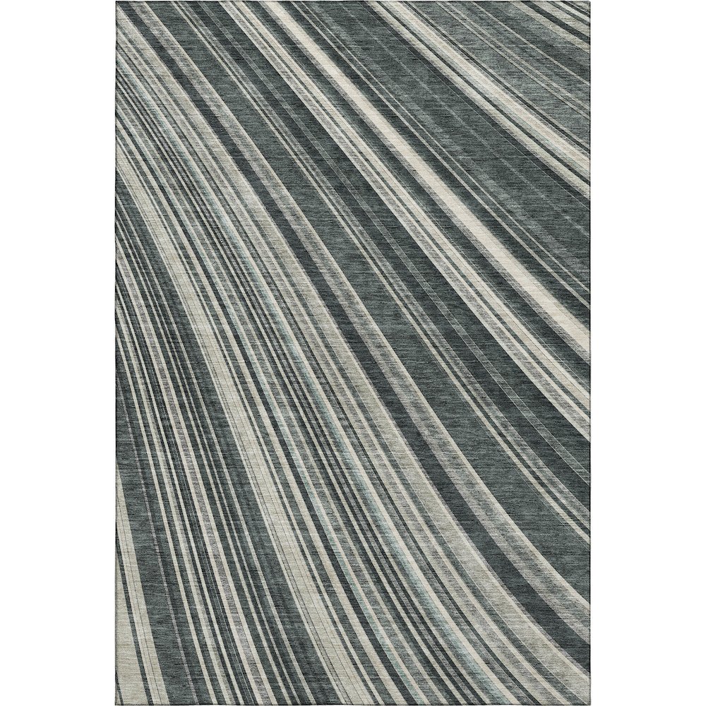 Premium Machine Washable Mayfield AMF981 Black 2'6" x 3'10" Rug. Picture 1