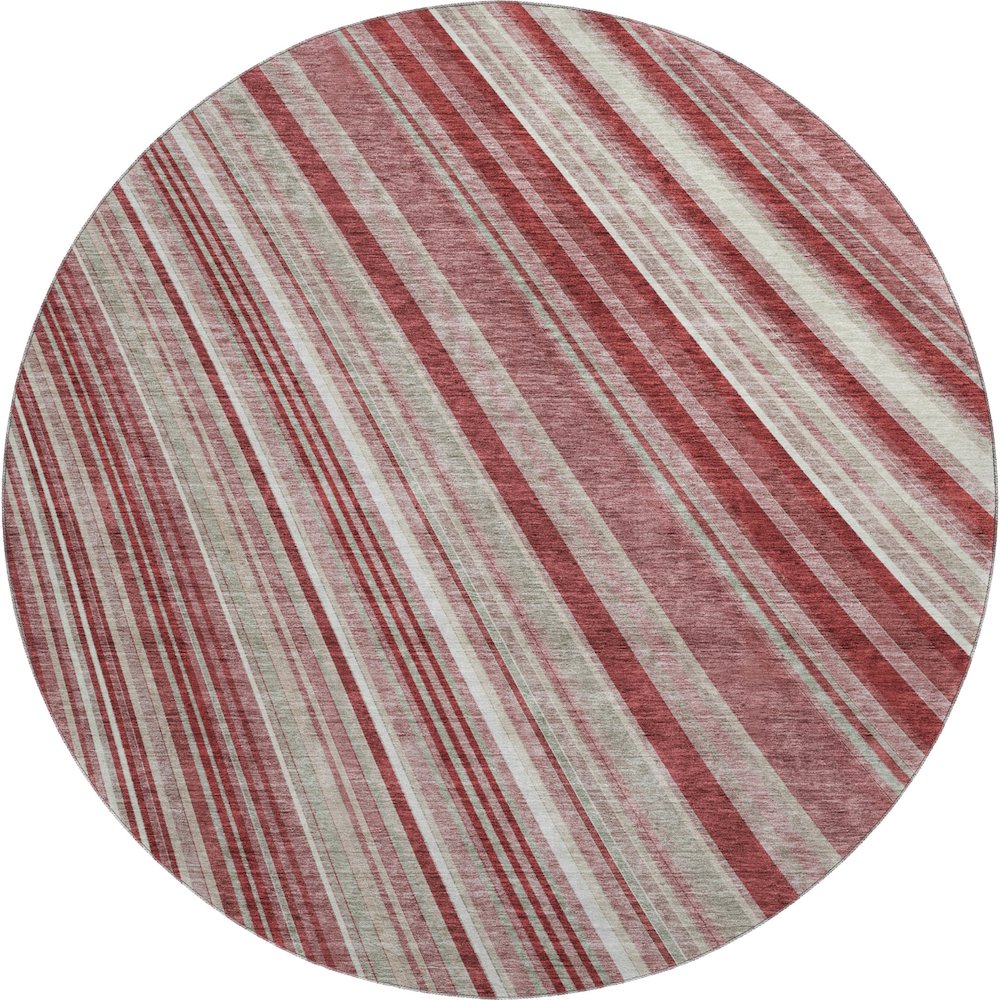 Premium Machine Washable Mayfield AMF981 Garnet 8' x 8' Round Rug. Picture 1