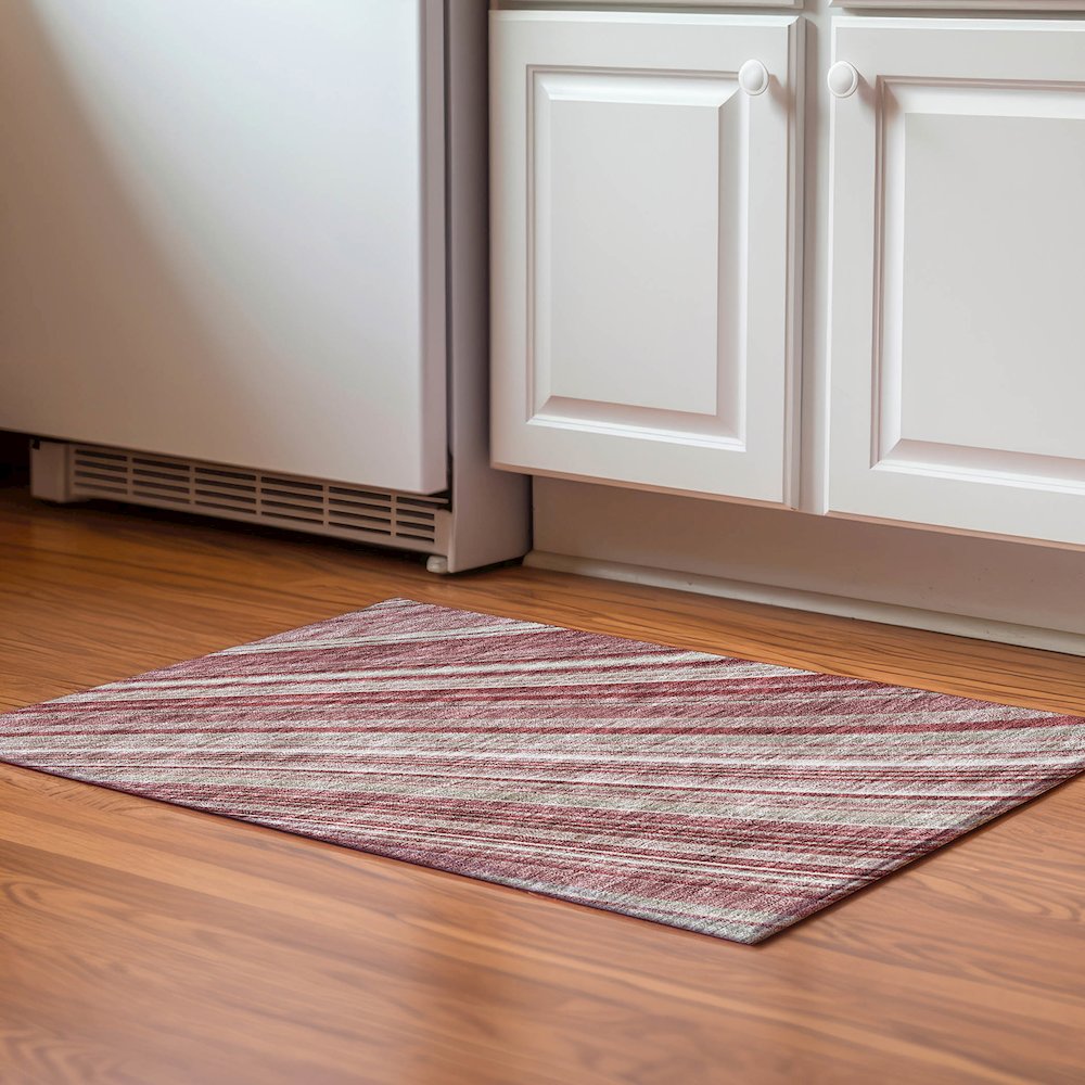Premium Machine Washable Mayfield AMF981 Garnet 1'8" x 2'6" Rug. Picture 5