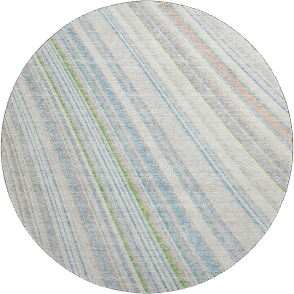 Premium Machine Washable Mayfield AMF981 Ivory 8' x 8' Round Rug. Picture 1