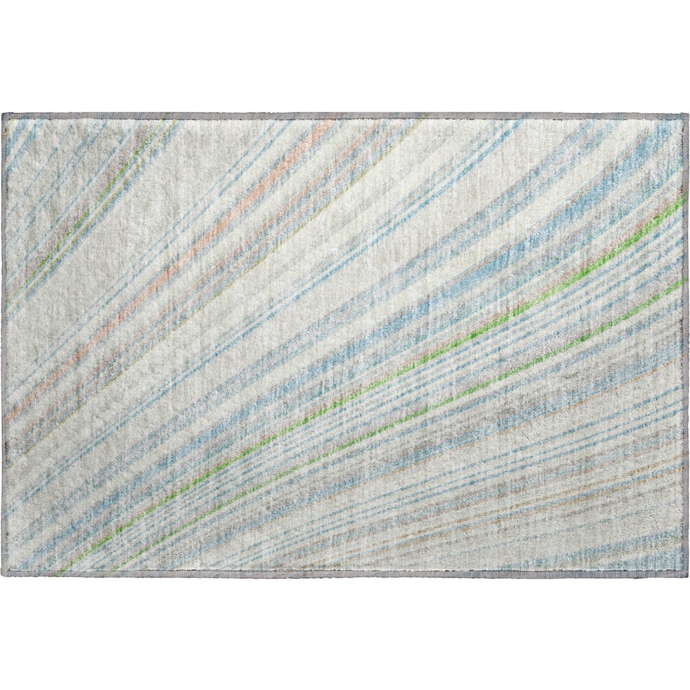 Premium Machine Washable Mayfield AMF981 Ivory 1'8" x 2'6" Rug. Picture 1