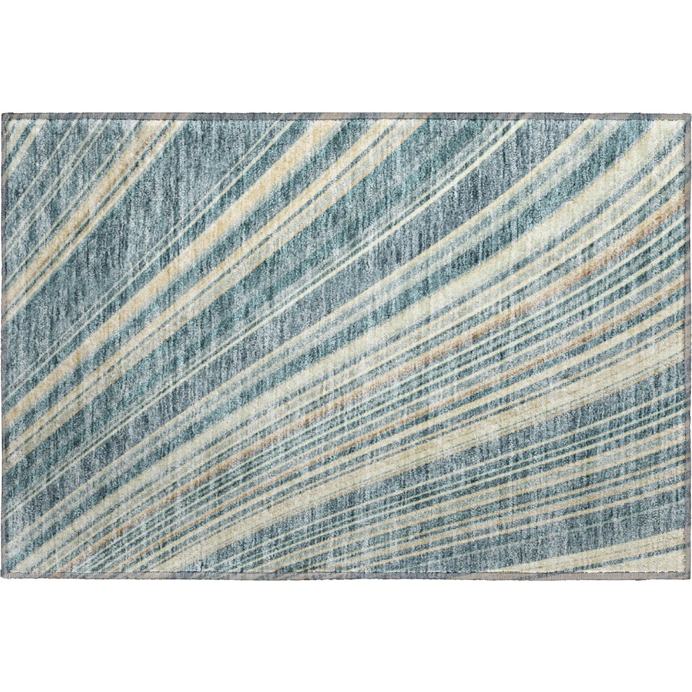 Premium Machine Washable Mayfield AMF981 Sky 1'8" x 2'6" Rug. Picture 1