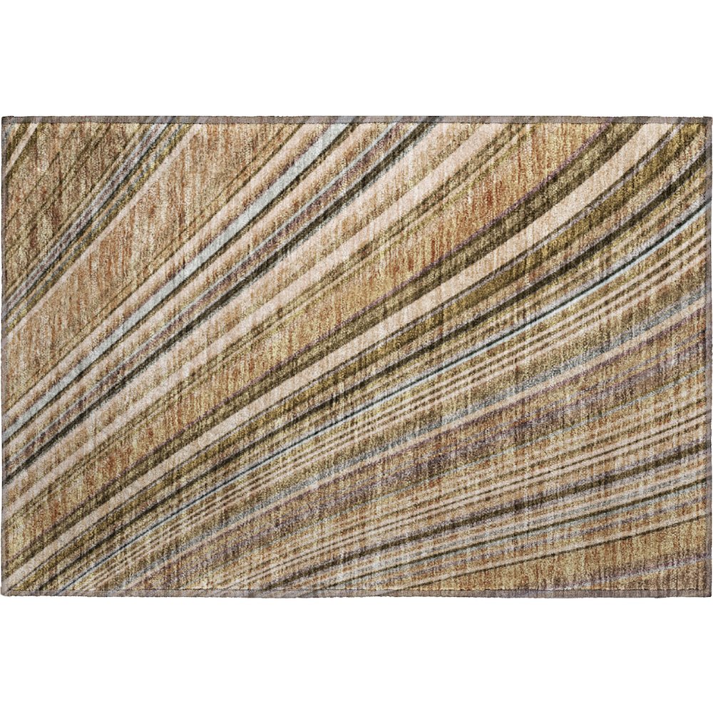 Premium Machine Washable Mayfield AMF981 Taupe 1'8" x 2'6" Rug. Picture 1