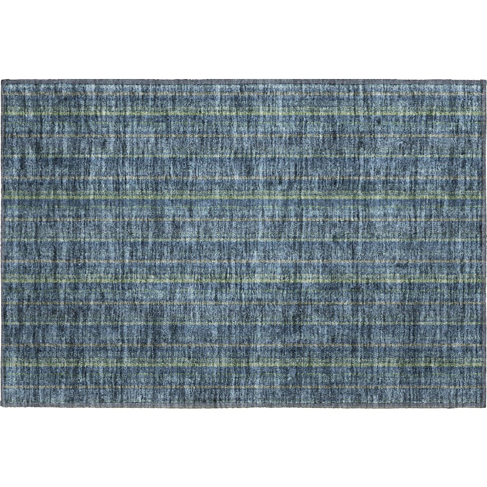 Premium Machine Washable Mayfield AMF982 Blue 1'8" x 2'6" Rug. Picture 1