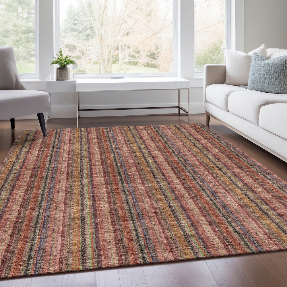 Premium Machine Washable Mayfield AMF982 Blush 2'6" x 3'10" Rug. Picture 6