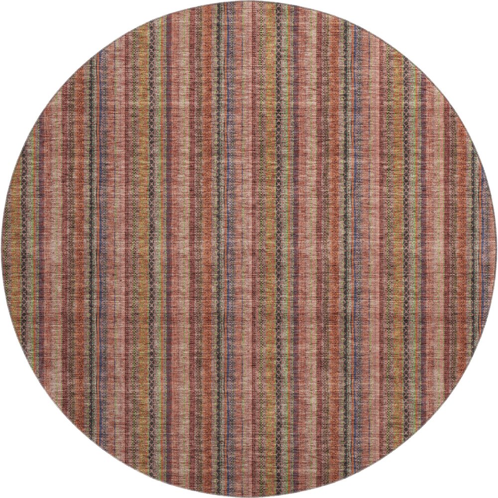 Premium Machine Washable Mayfield AMF982 Blush 8' x 8' Round Rug. Picture 1