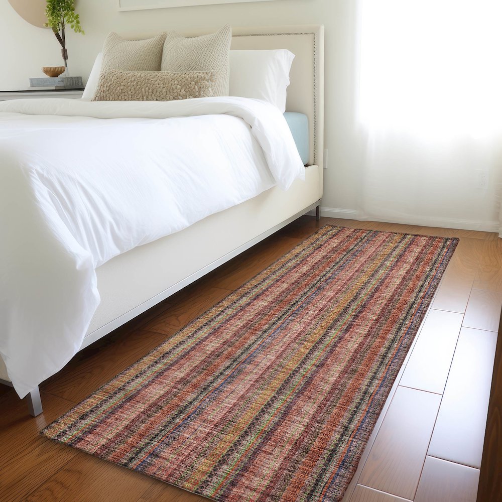 Premium Machine Washable Mayfield AMF982 Blush 2'3" x 7'6" Runner Rug. Picture 5