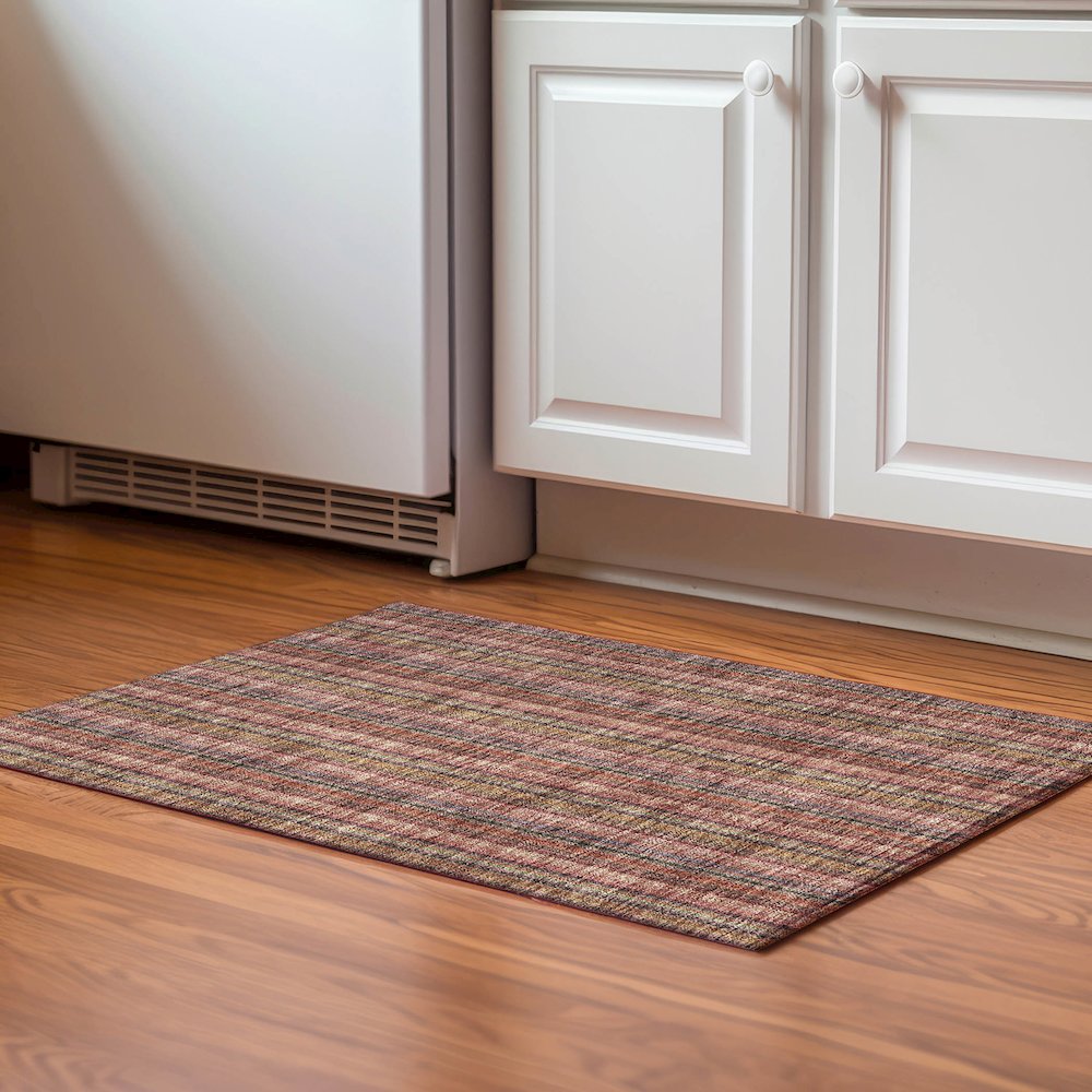 Premium Machine Washable Mayfield AMF982 Blush 1'8" x 2'6" Rug. Picture 5