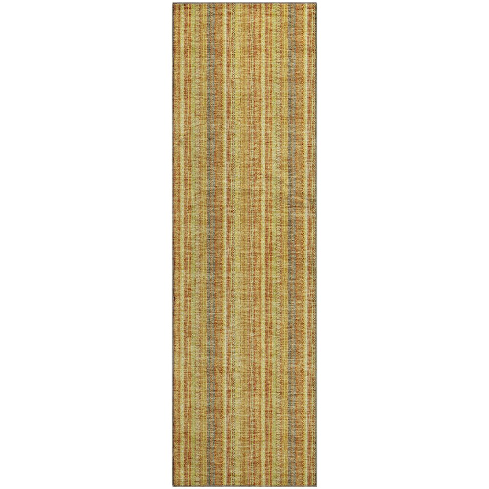 Premium Machine Washable Mayfield AMF982 Honey 2'3" x 7'6" Runner Rug. Picture 1