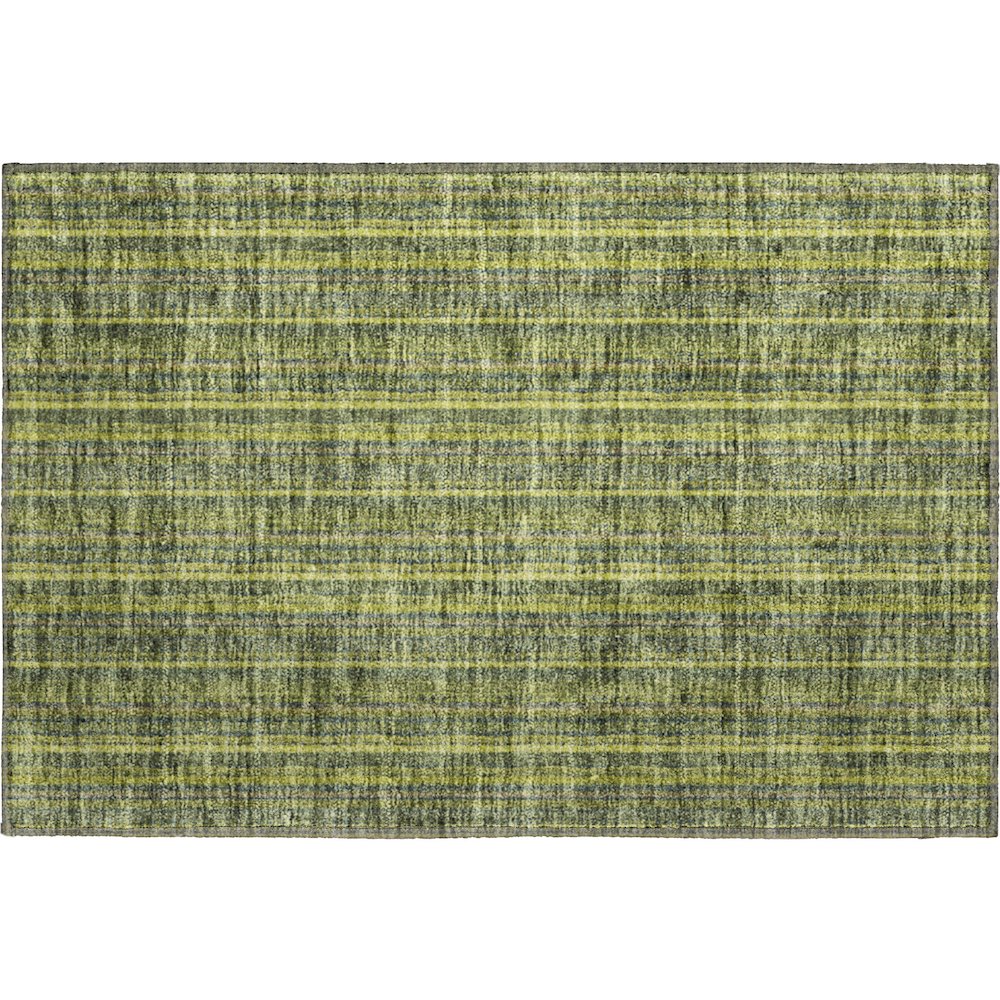 Premium Machine Washable Mayfield AMF982 Olive 1'8" x 2'6" Rug. Picture 1