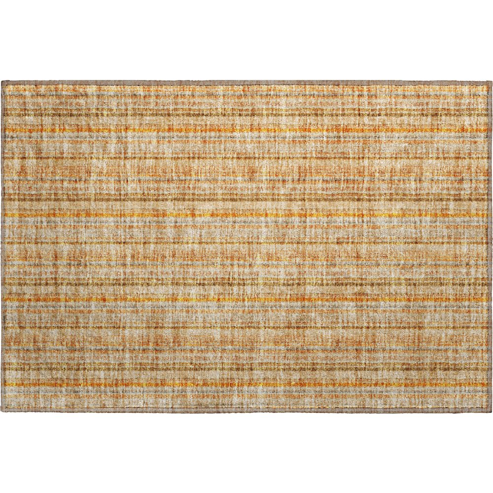 Premium Machine Washable Mayfield AMF982 Peach 1'8" x 2'6" Rug. Picture 1