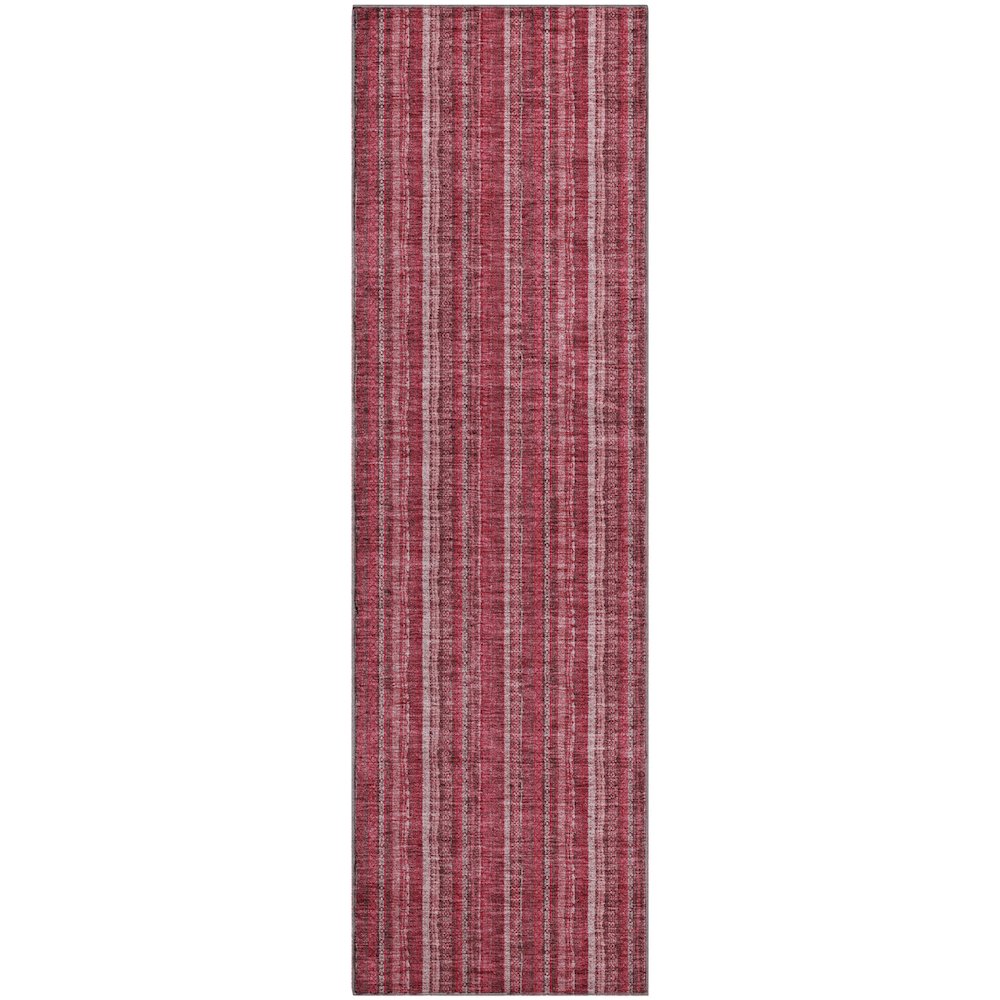 Premium Machine Washable Mayfield AMF982 Pink 2'3" x 7'6" Runner Rug. Picture 1